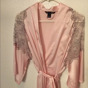 Victoria’s Secret satin robe with lace shoulders